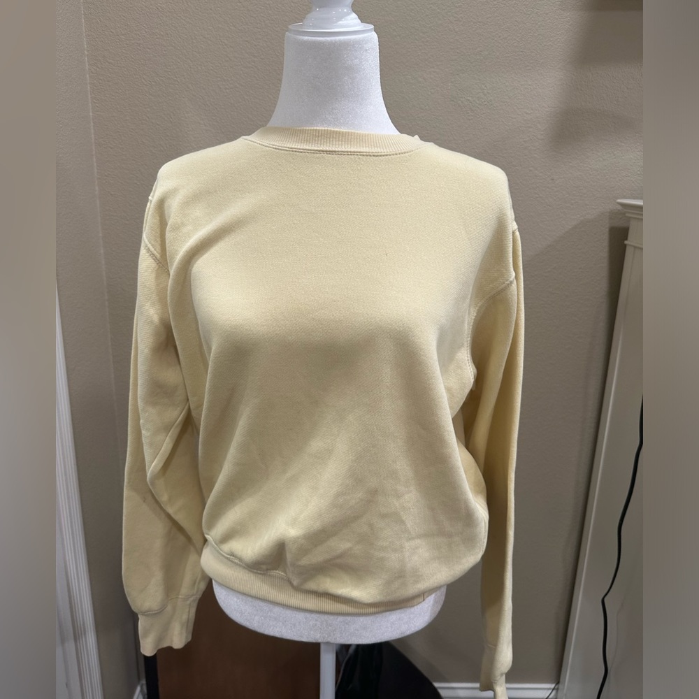 Brandy Melville Yellow Crew Neck Sweater